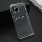 Maska Futrola TRANSPARENT CARD POCKET za iPhone 15 (6.1) providna cena 1000 din slika