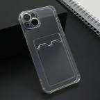 Maska Futrola TRANSPARENT CARD POCKET za iPhone 15 Plus (6.7) providna cena 1000 din slika