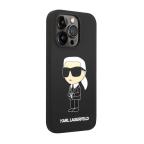 Maska Futrola Karl Lagerfeld Liquid Silicone Case Ikonik Nft za iPhone 15 Pro Max (6.7) crna Full ORG (KLHCP15XSNIKBCK) slika 3