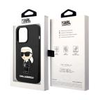 Maska Futrola Karl Lagerfeld Liquid Silicone Case Ikonik Nft za iPhone 15 Pro Max (6.7) crna Full ORG (KLHCP15XSNIKBCK) slika 4