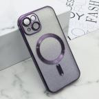 Maska Futrola GLITTER MAGSAFE za iPhone 15 (6.1) ljubicasta cena 2500 din slika