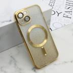 Maska Futrola GLITTER MAGSAFE za iPhone 15 (6.1) zlatna cena 2500 din slika