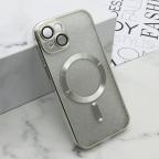 Maska Futrola GLITTER MAGSAFE za iPhone 15 (6.1) srebrna cena 2500 din slika