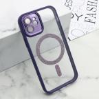 Maska Futrola DIAMOND MagSafe za iPhone 12 (6.1) ljubicasta cena 2500 din slika