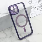 Maska Futrola DIAMOND MagSafe za iPhone 14 (6.1) ljubicasta cena 2500 din slika