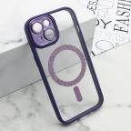 Maska Futrola DIAMOND MagSafe za iPhone 15 (6.1) ljubicasta cena 2500 din slika