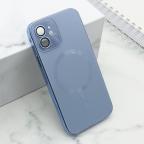 Maska Futrola ELEGANT METAL MAGSAFE za iPhone 12 (6.1) svetlo plava cena 3000 din slika