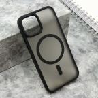 Maska Futrola SILKY MAGSAFE MATTE za Iphone 12/12 Pro (6.1) crna cena 2500 din slika