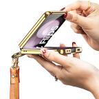 Maska Futrola GOLD EDGE za Samsung F741B Galaxy Z Flip 6 5G roze slika 3