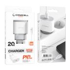 Kucni punjac Comicell Superior CO-DC23 Fast PD 20W 3A Type C na Lightning beli slika 6