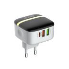 Kucni punjac LDNIO A3513Q 2xUSB + PD 32W type C belo-crni cena 5000 din slika