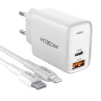 Kucni punjac Moxom MX-HC91 PD+USB 33W Type-C na lightning beli cena 5000 din slika