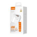 Kucni punjac LDNIO A2526C Fast 3A/45W PD+QC3.0 Type C-Type C beli slika 3