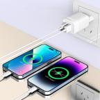 Kucni punjac Moxom MX-HC128 2.4A 2xUSB Type C beli slika 4