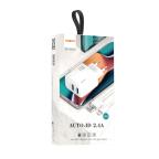 Kucni punjac Moxom MX-HC130 2.4A 2xUSB Lightning beli slika 3