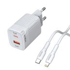 Kucni punjac Moxom MX-HC129 20W Type-C na Lightning beli cena 2000 din slika