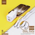 Kucni punjac Moxom MX-HC129 20W Type-C na Type-C beli slika 3