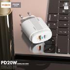 Kucni punjac Moxom MX-HC89 20W Type-C na Type-C beli slika 4