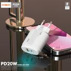 Kucni punjac Moxom MX-HC89 20W Type-C na Type-C beli slika 5