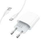 Kucni punjac Comicell Superior CO-DC55 Fast PD 20W 3A Type-C na Type-C beli slika 4