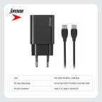 Kucni punjac Superior SU-P103 Super Fast PD 25W 3A Type C na Type C crni (CERT) slika 4