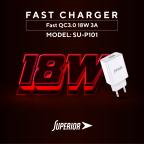 Kuciste punjaca Superior SU-P101 Fast QC3.0 18W 3A belo slika 4