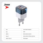 Kuciste punjaca Superior SU-P105 30W Super Fast USB A QC3.0+Type C belo slika 3