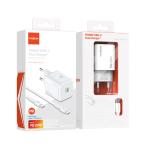 Kucni punjac Moxom MX-HC164 PD 20W Type-C na Type-C beli slika 2