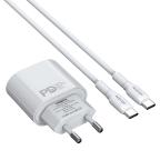 Kucni punjac Moxom MX-HC151 20W Type-C na Type-C beli cena 2000 din slika