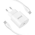 Kucni punjac Superior CO-DC24 Fast PD 25W 3A Type C na Type C beli slika 2