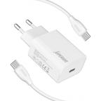 Kucni punjac Superior SU-P103 Super Fast PD 25W 3A Type C na Type C beli (CERT) slika 2