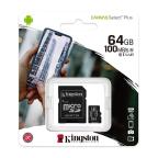 Memorijska kartica Kingston Select Plus Micro SD 64GB Class 10 UHS U1 100MB/s + SD adapter cena 6000 din slika