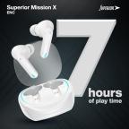 Slusalice bluetooth Superior Mission X ENC bele slika 3