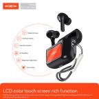 Slusalice bluetooth Moxom MX-TW67 ANC sa LED ekranom bele slika 5