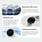 Pametni Sat Smart Watch DT3 New srebrni (silikonska narukvica) slika 6