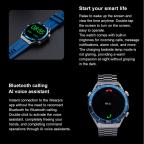 Pametni Sat Smart Watch DT Ultramate plavi (srebrna metalna i plava silikonska narukvica) slika 2