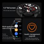 Pametni Sat Smart Watch DT5 Mate crni (silikonska narukvica) slika 3
