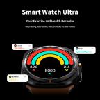Pametni Sat Smart watch W7 Watch Ultra crni (crna silikonska narukvica) slika 10