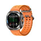 Pametni Sat Smart watch W7 Watch Ultra crni (narandzasta silikonska narukvica) cena 10000 din slika
