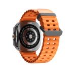 Pametni Sat Smart watch W7 Watch Ultra crni (narandzasta silikonska narukvica) slika 7