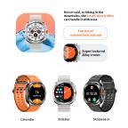 Pametni Sat Smart watch W7 Watch Ultra crni (narandzasta silikonska narukvica) slika 3