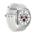 Pametni Sat Smart watch W7 Watch Ultra srebrni (bela silikonska narukvica) slika 8