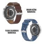 Pametni Sat Smart Watch DT5 sivi (plava silikonska i braon kozna narukvica) slika 11