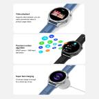 Pametni Sat Smart Watch DT5 sivi (plava silikonska i braon kozna narukvica) slika 8