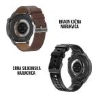 Pametni Sat Smart Watch DT5 crni (crna silikonska i braon kozna narukvica) slika 11