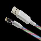 USB data kabal MOXOM Led flowing MX-CB67 lightning beli slika 2