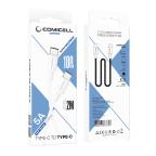 USB data kabal Comicell Superior CO-BX44 Fast 100W 5A Type C na Type C 2m beli slika 5