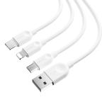 USB data kabal Comicell Superior CO-BX14 3in1 lightning/micro/type C 2.4A 1.2m beli slika 4