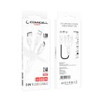 USB data kabal Comicell Superior CO-BX14 3in1 lightning/micro/type C 2.4A 1.2m beli slika 5