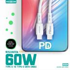 USB data kabal Moxom MX-CB134 PD 60W Type-C na Type-C 1m beli slika 4